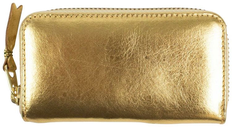 Comme des Garcons Leather Mini Wallet Coin Purse Gold