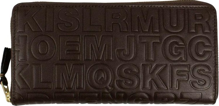 Comme des Garçons Leather Letter Embossed Wallet 'Brown'