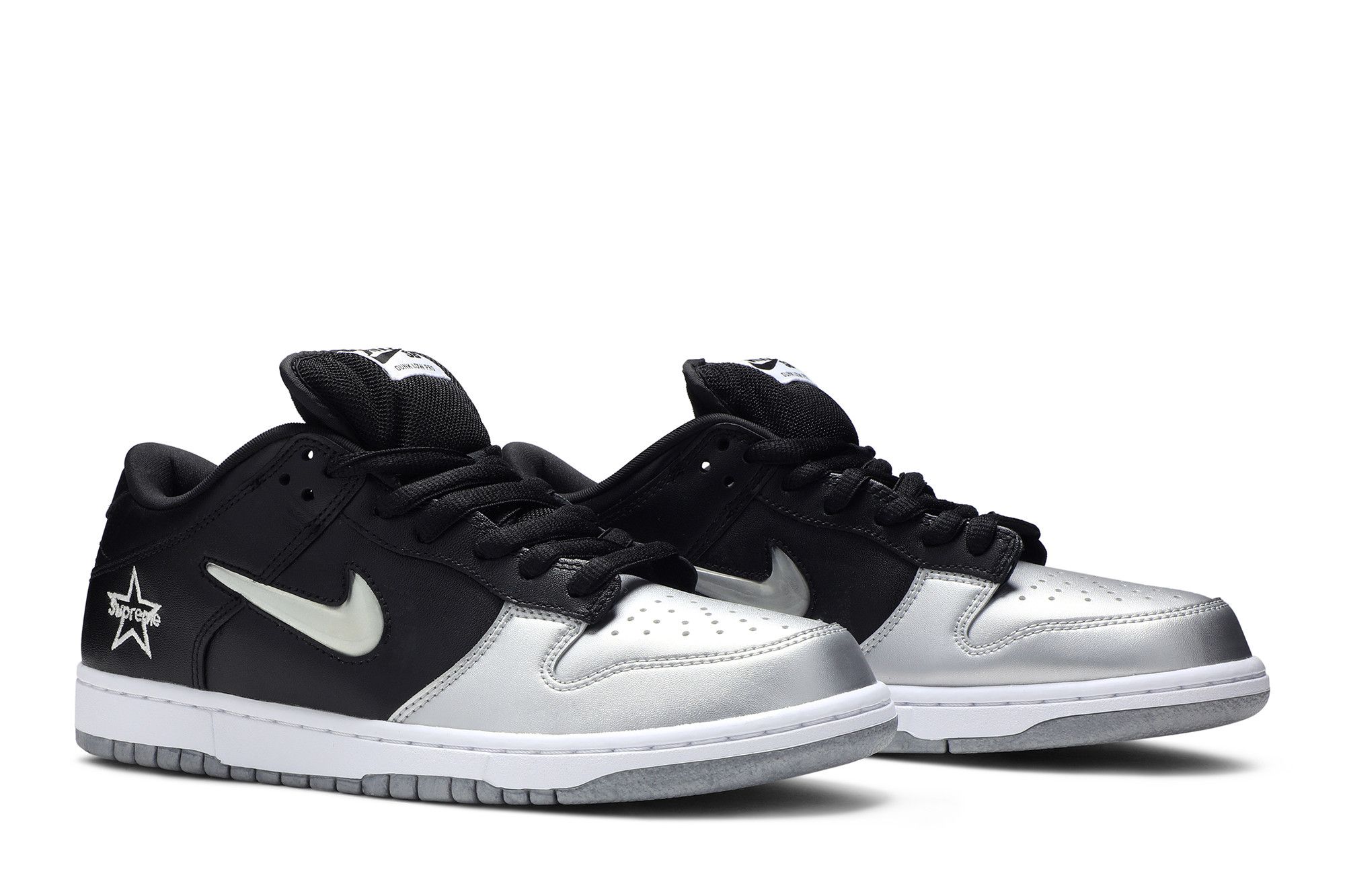 Buy Supreme x Dunk SB Low QS Metallic Silver CK3480 001 GOAT CA
