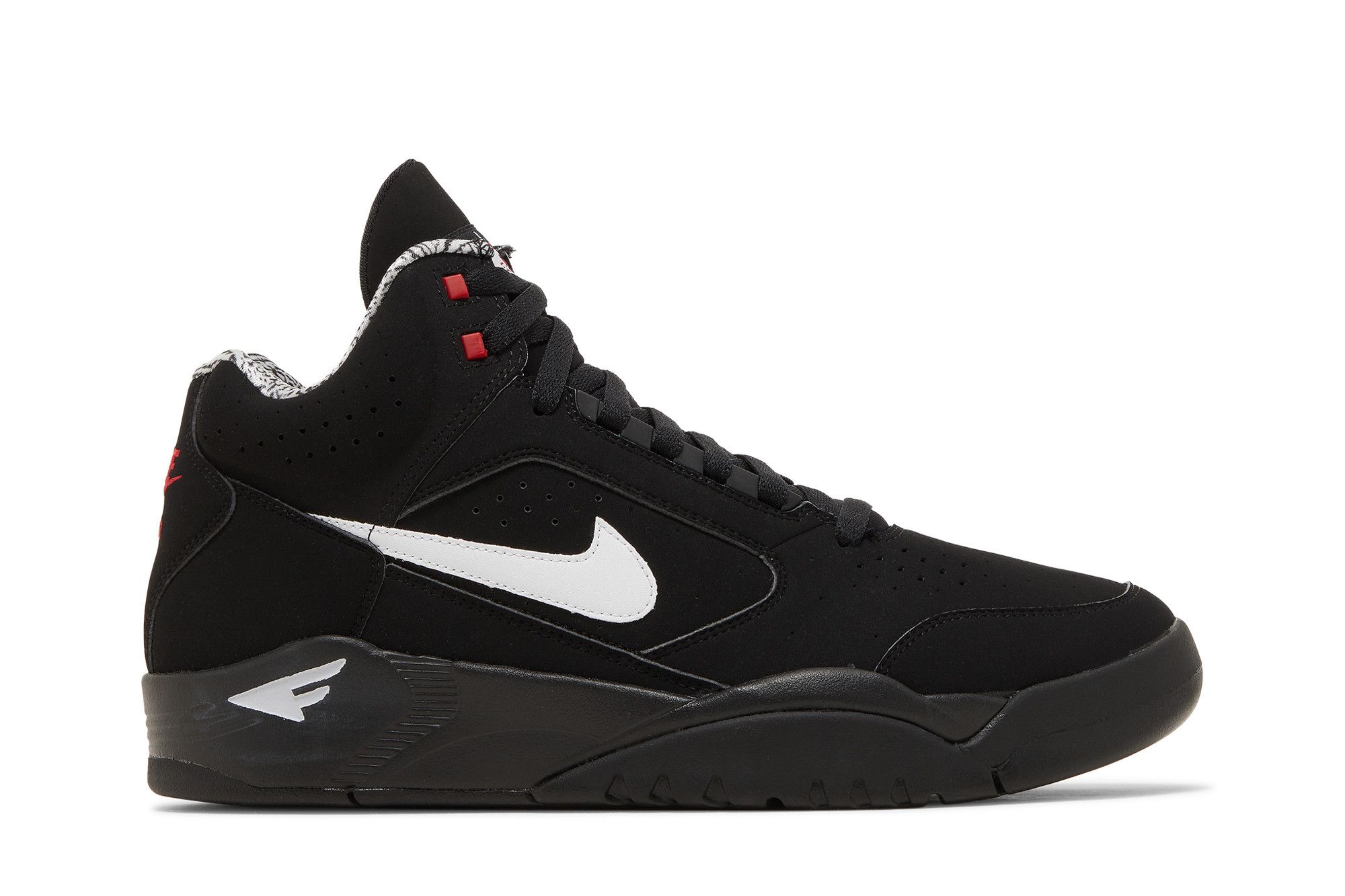 Nike バスケットシューズ DQ7687-003 US9 Nike Air Flight Lite Mid Black Red Basketball Shoes DQ7687