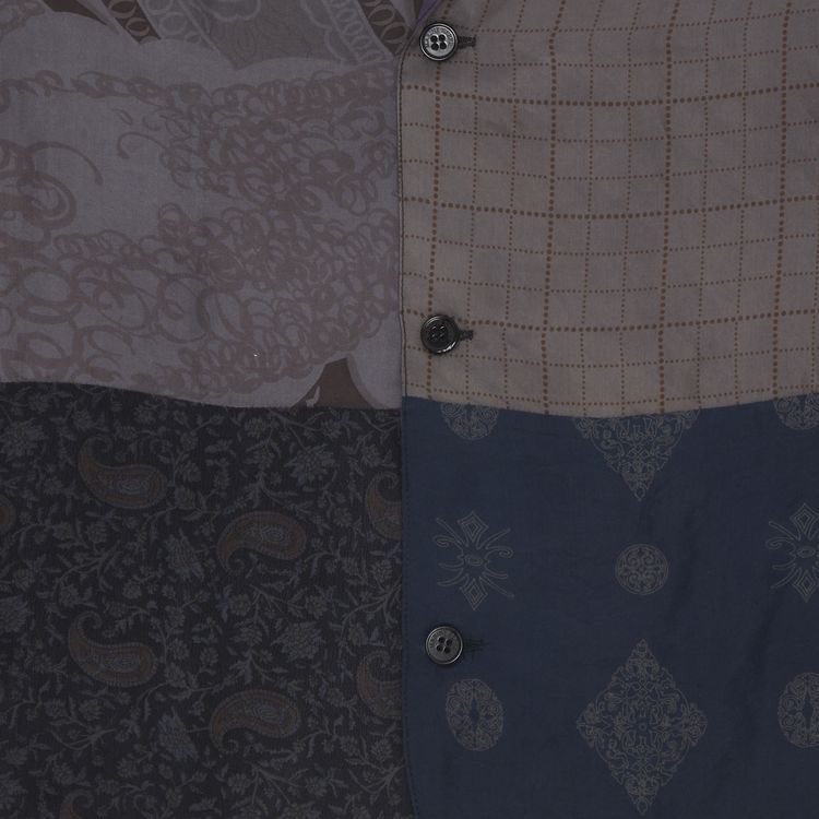 Marine Serre Silk Scarves Lounge Blouse Grey