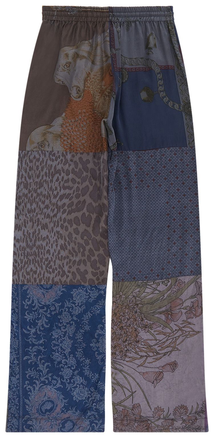 Marine Serre Arthropoda Silk Scarves Lounge Pants Grey