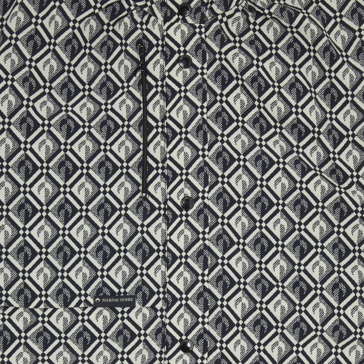 Marine Serre Moon Diamant A Line Windbreaker Black