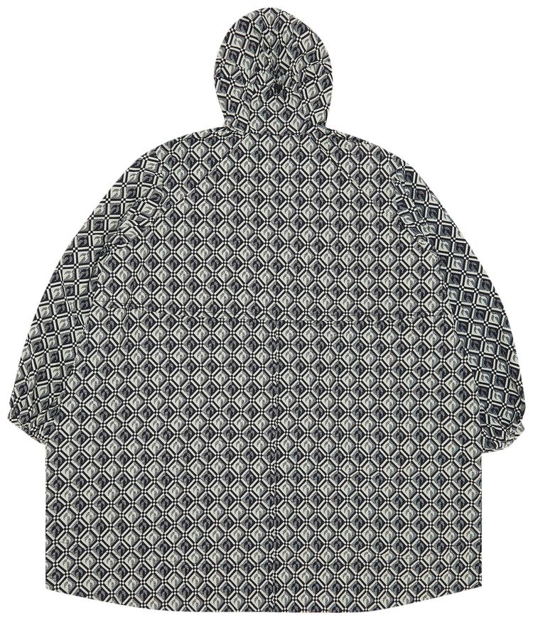 Marine Serre Moon Diamant A Line Windbreaker Black