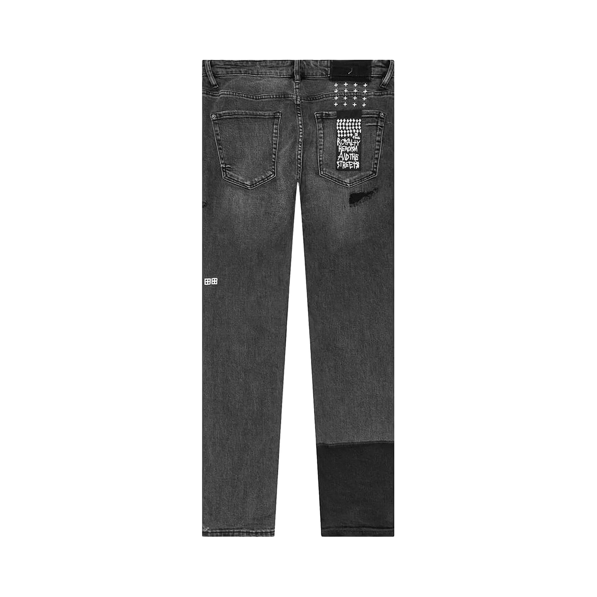 Buy Ksubi Van Winkle Copy Paste Trashed 'Black' - MFA22DJ007