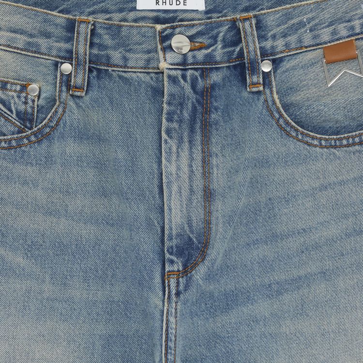 Rhude Chevron Wide Leg Denim Indigo