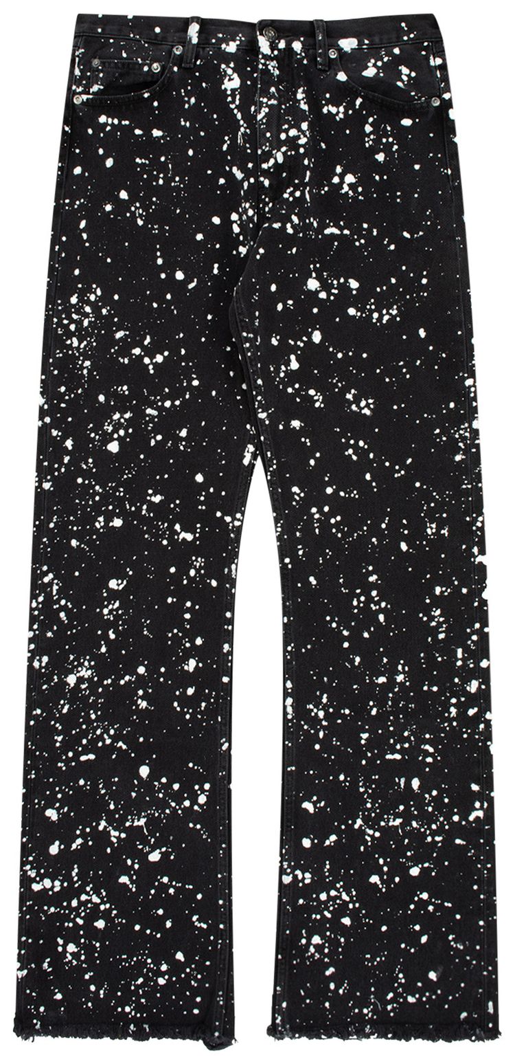 Off White Paint Relax Slim Jeans Black