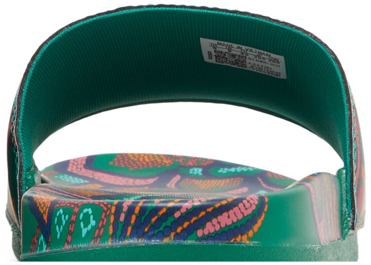 Adidas Wmns Adilette Comfort Slide Floral   Bold Green