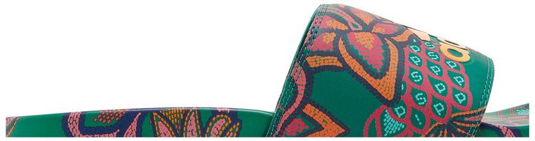 Adidas Wmns Adilette Comfort Slide Floral   Bold Green
