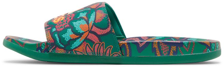 Adidas Wmns Adilette Comfort Slide Floral   Bold Green