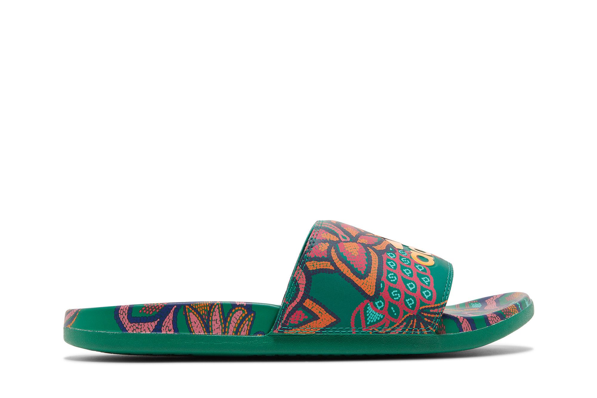 Size 5.0 Wmns Adilette Comfort Slide Floral Bold Green