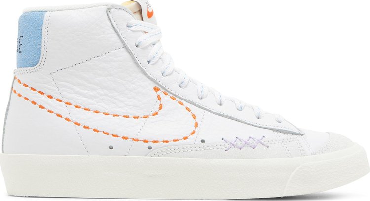 Nike Blazer '77 Mid Sneakers in White and Orange