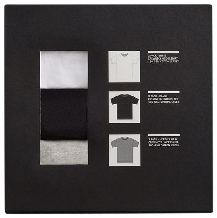 Kith Undershirt 3 Pack WhiteHeather GreyBlack