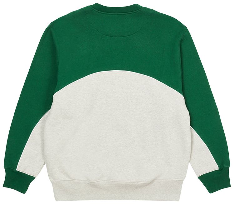 Palace 2 Tone Arch Crew GreenGrey Marl