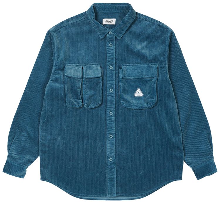 Palace Cargo Cord Shirt Blue