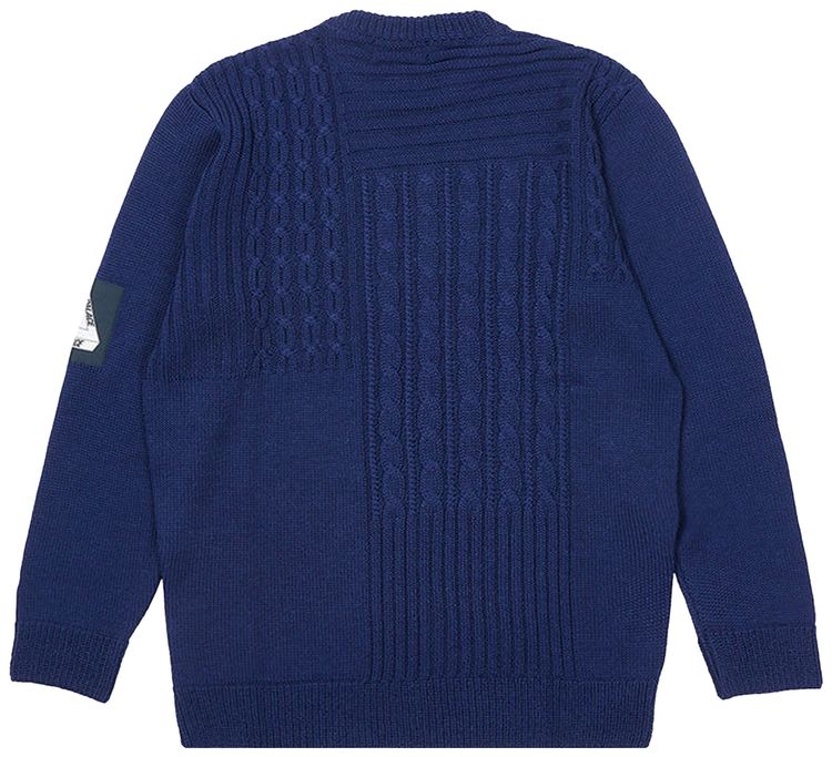 Palace Cable Patchwork Knit Navy