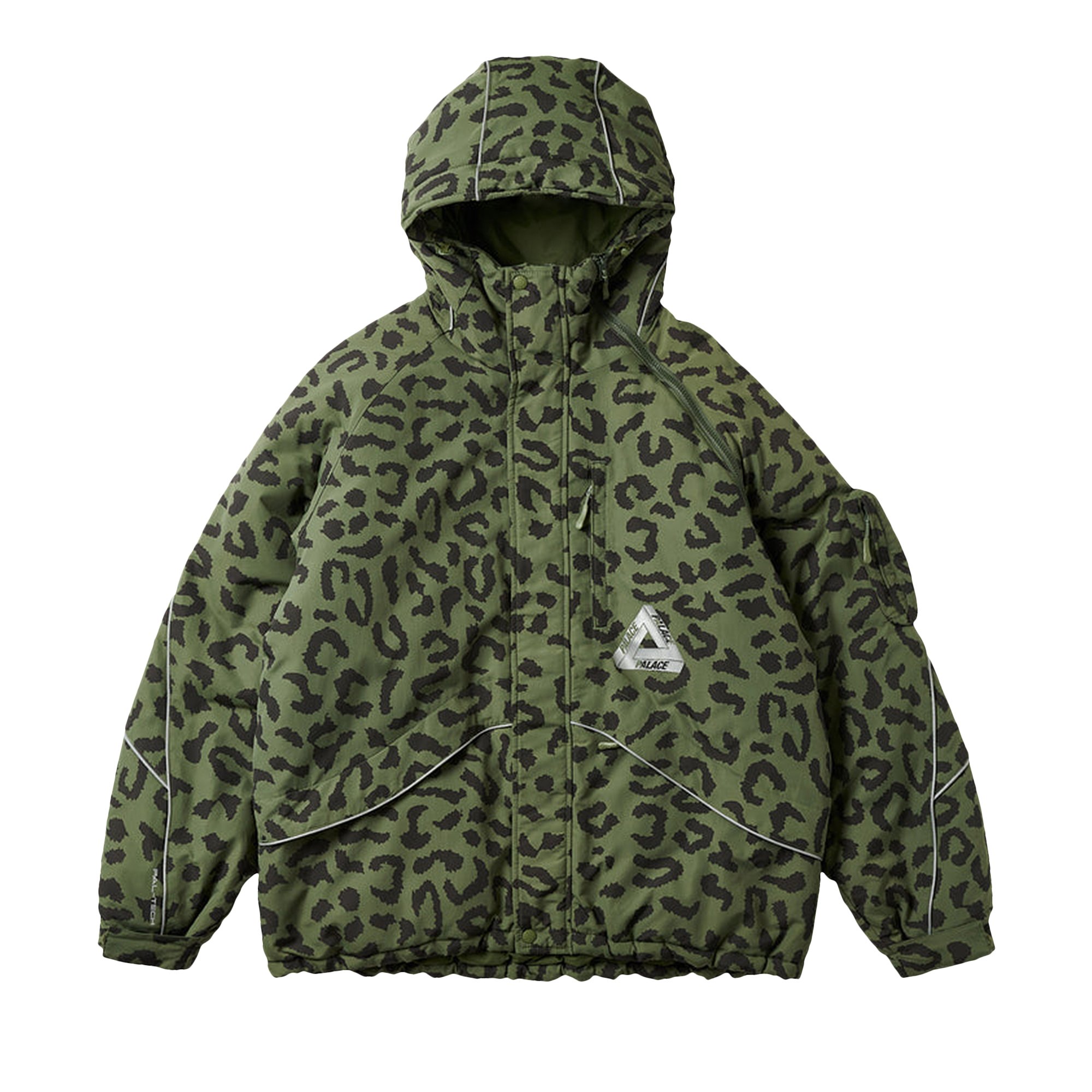 Palace M-Tech Hooded Jacket 'Olive Cheetah' | GOAT