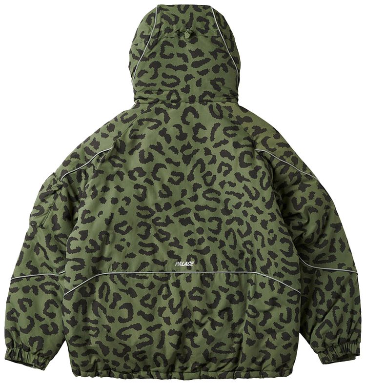 Palace M Tech Hooded Jacket Olive Cheetah