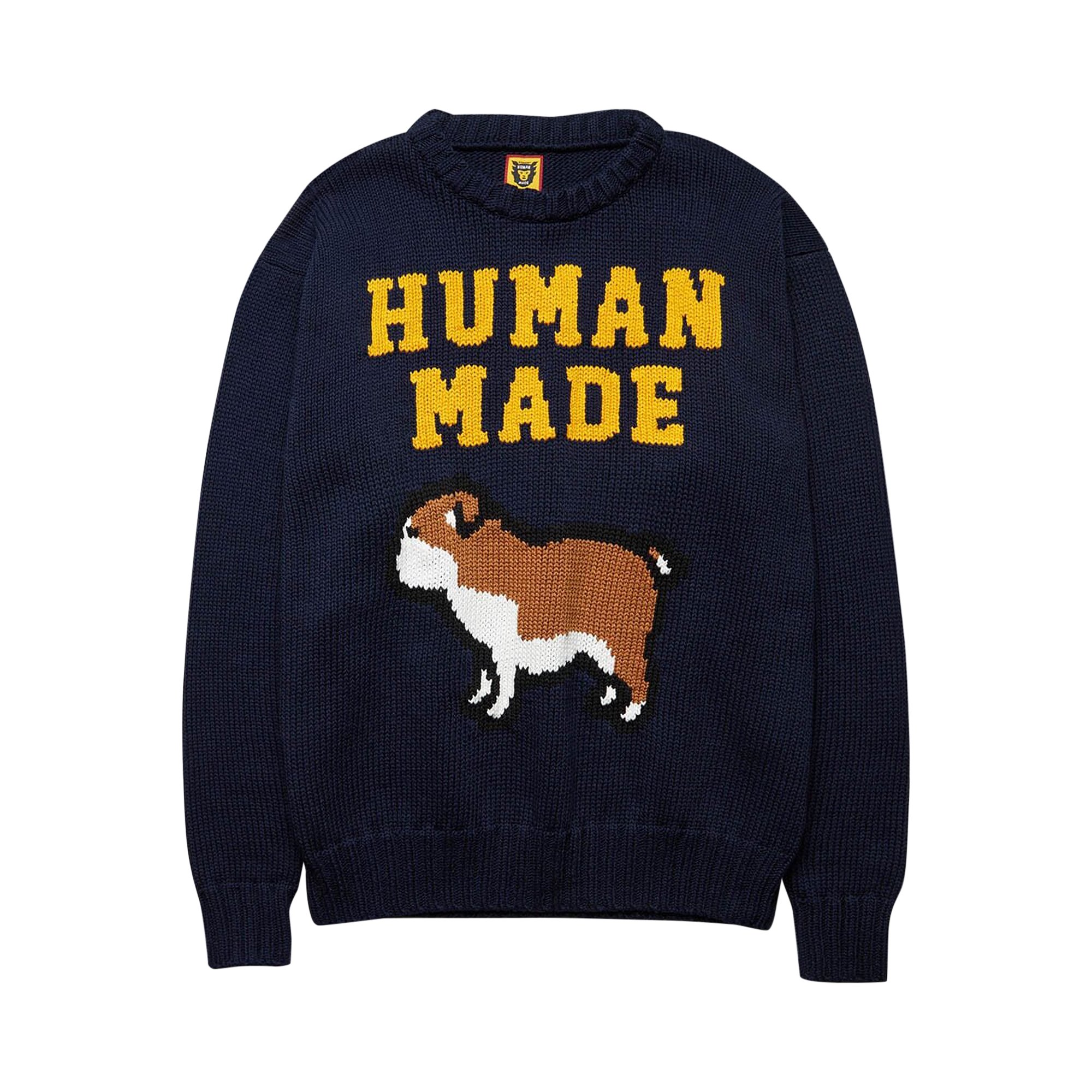 Buy Human Made Knit Sweatshirt 'Navy' - HM23CS001 NAVY | GOAT