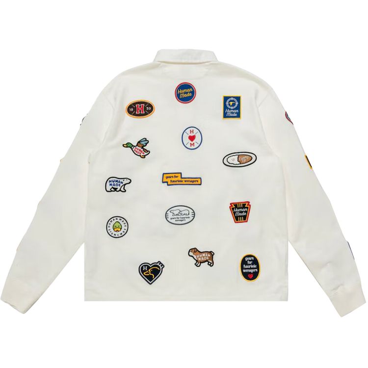 Human Made Patch Rugby Shirt White