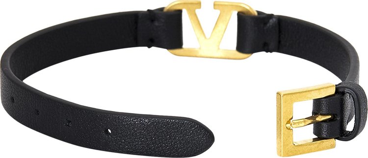 Valentino V Logo Signature Bracelet BlackGold