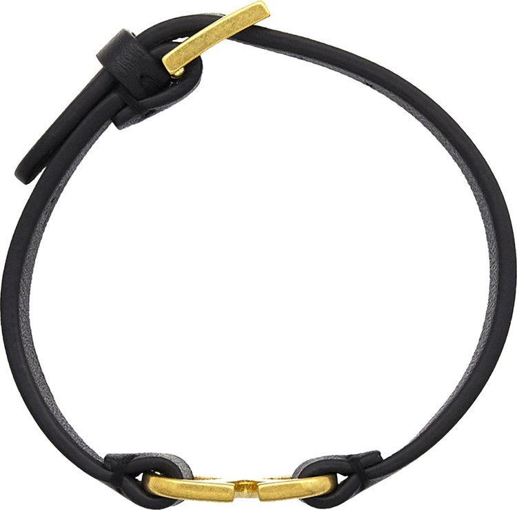 Valentino V Logo Signature Bracelet BlackGold