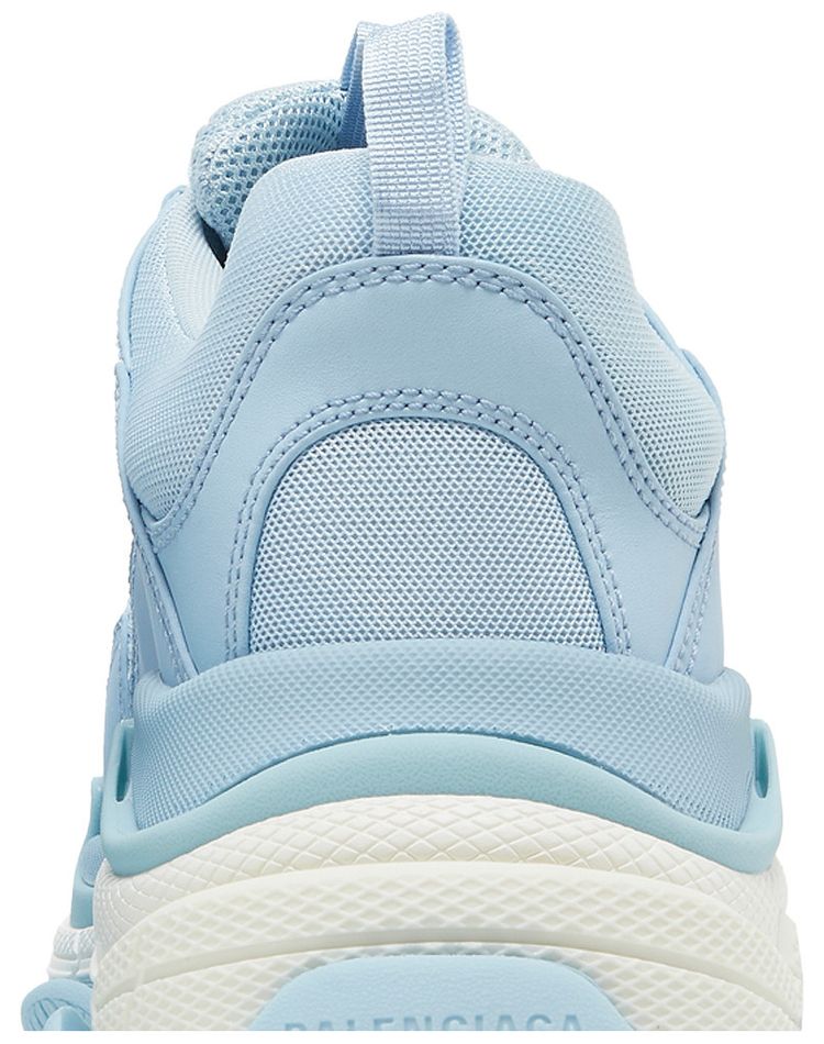 Balenciaga Triple S Sneaker Allover Logo   Light Blue