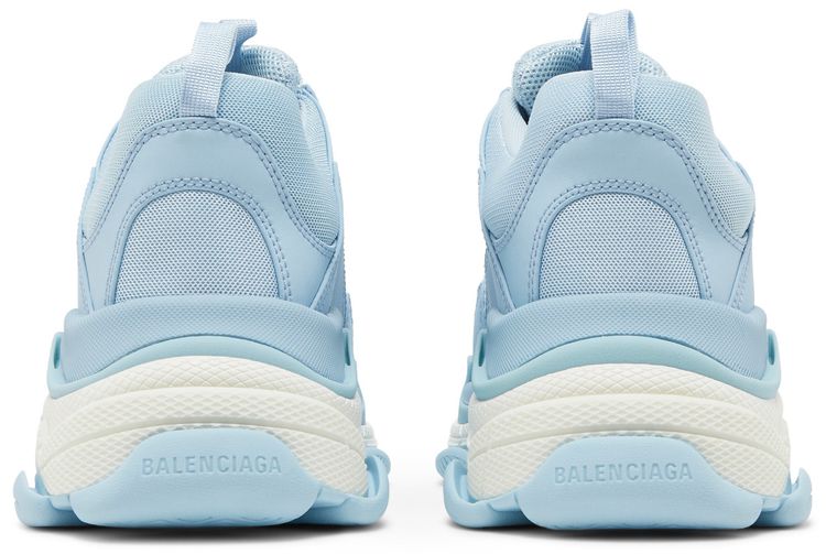 Balenciaga Triple S Sneaker Allover Logo   Light Blue