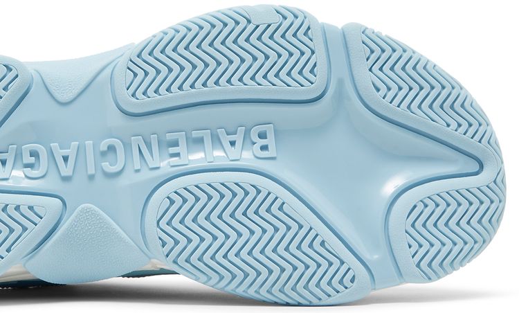 Balenciaga Triple S Sneaker Allover Logo   Light Blue