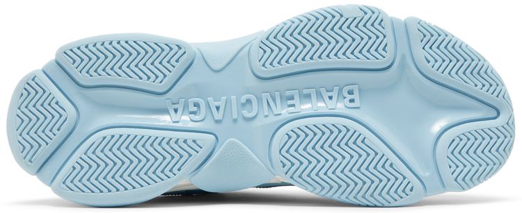 Balenciaga Triple S Sneaker Allover Logo   Light Blue