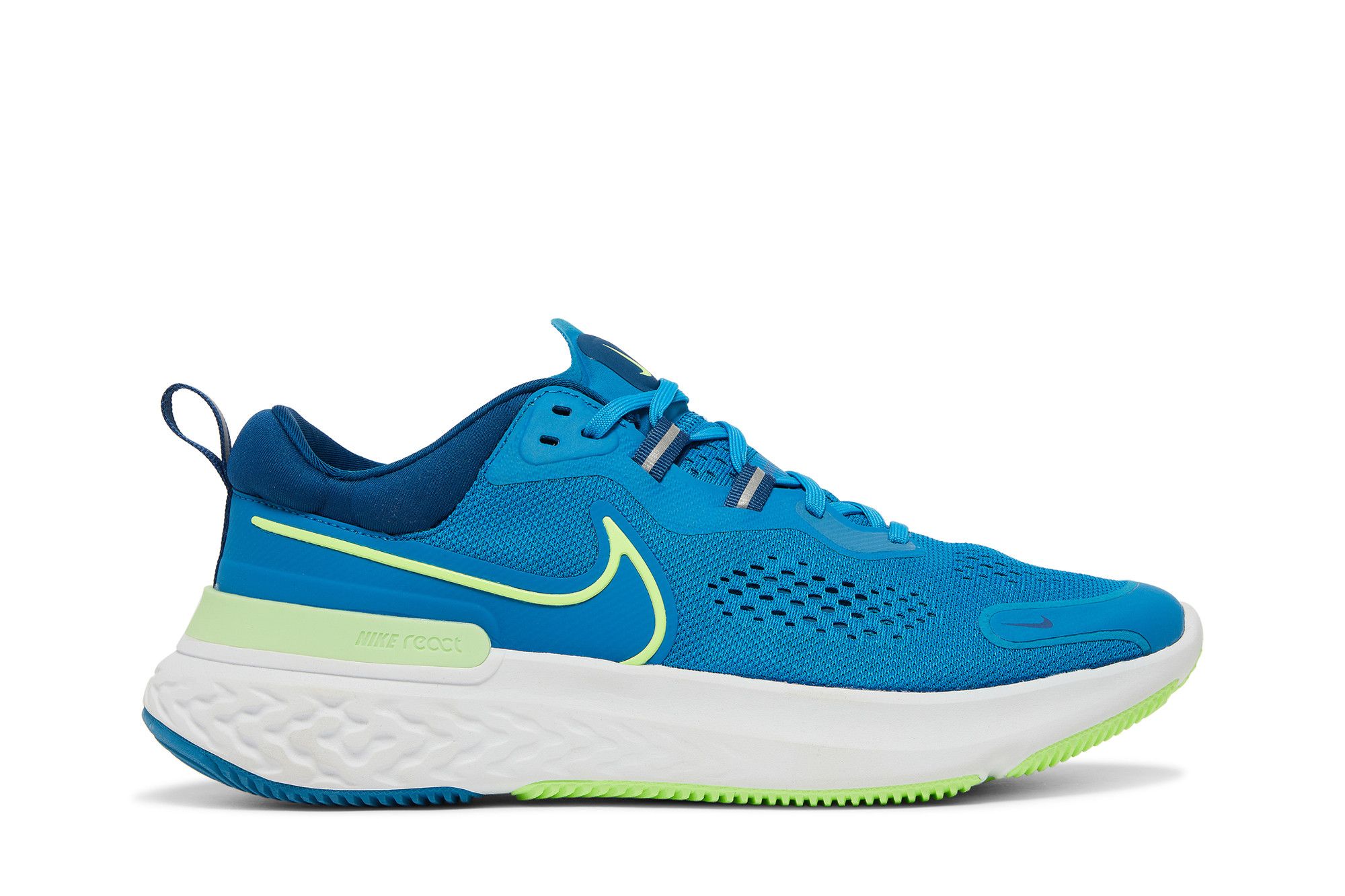 Size 11.0 React Miler 2 Imperial Blue Lime Glow