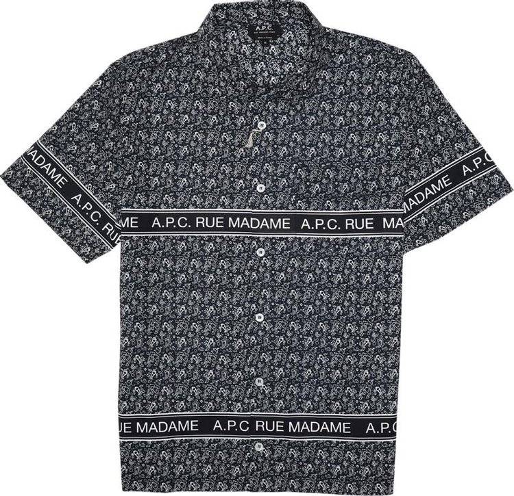Buy A.P.C. Logo Short-Sleeve Shirt 'Dark' - H12418 DARK | GOAT