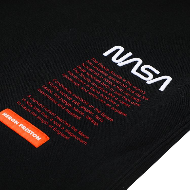 Heron Preston Nasa Facts Slim Pant Black