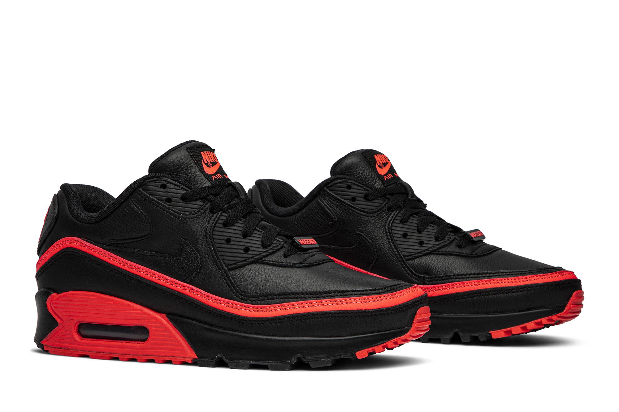 Undefeated x nike air max 90 black solar red sale