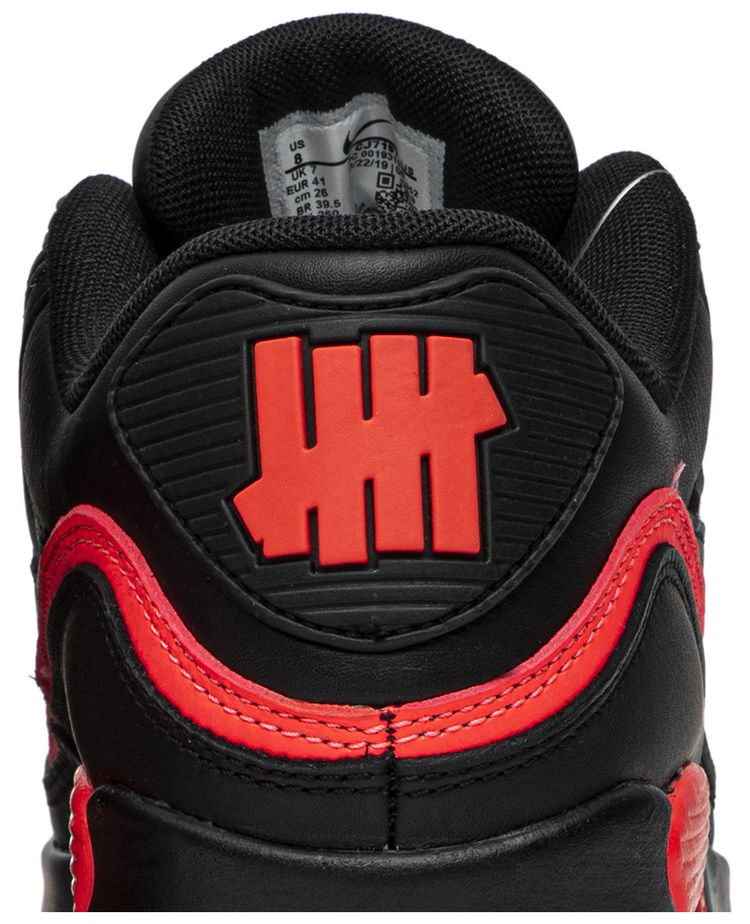 Undefeated x Nike Air Max 90 Black Solar Red