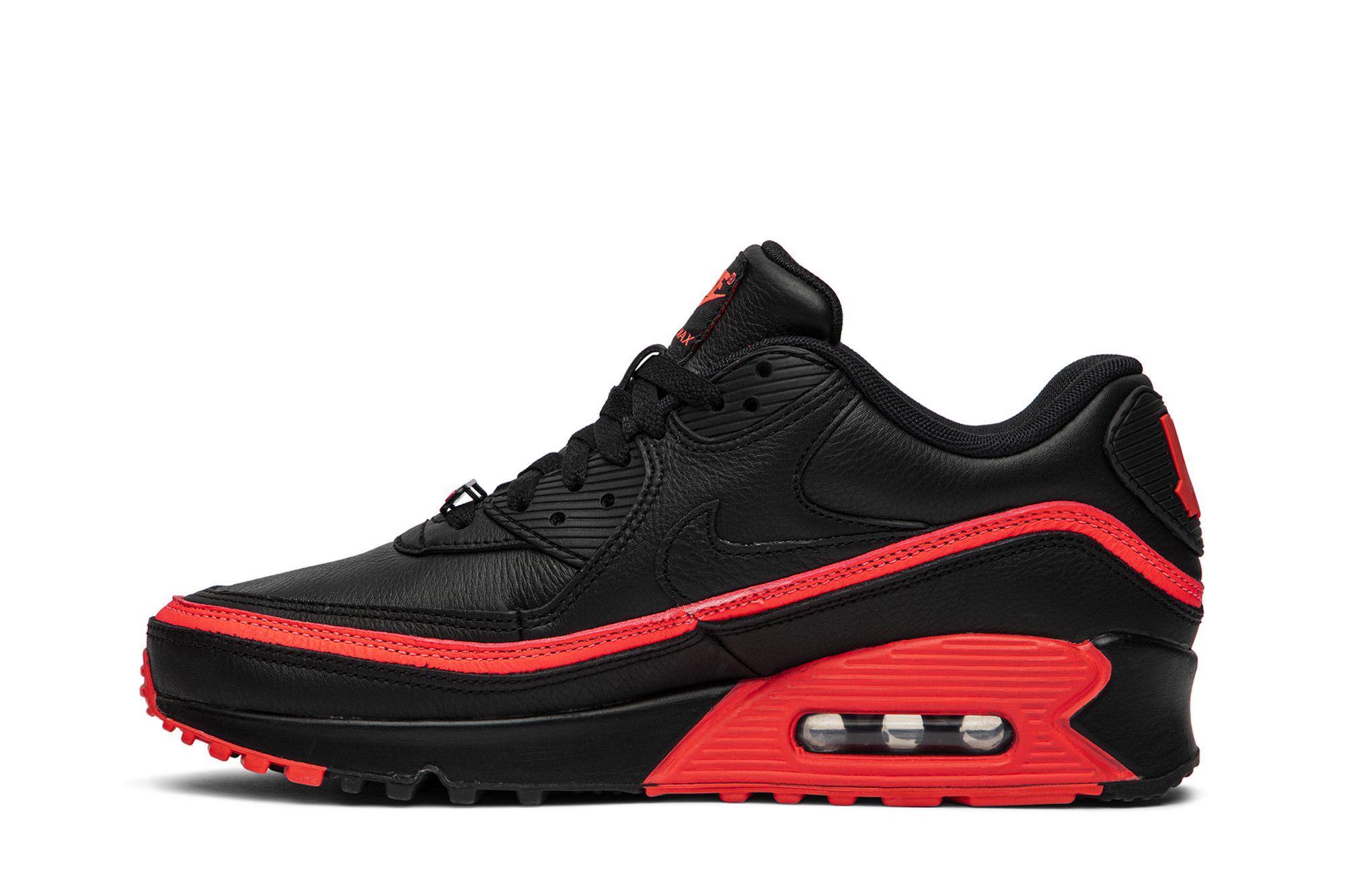 Size 4.0 Undefeated x Air Max 90 'Black Solar Red'