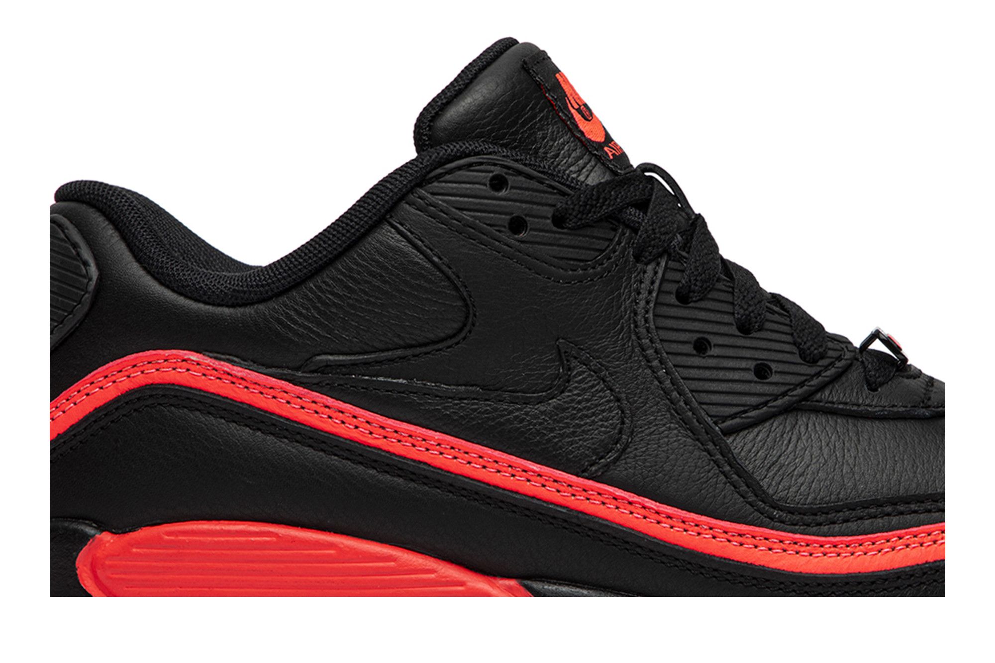 Undefeated x 'air max 90 black solar red hot sale