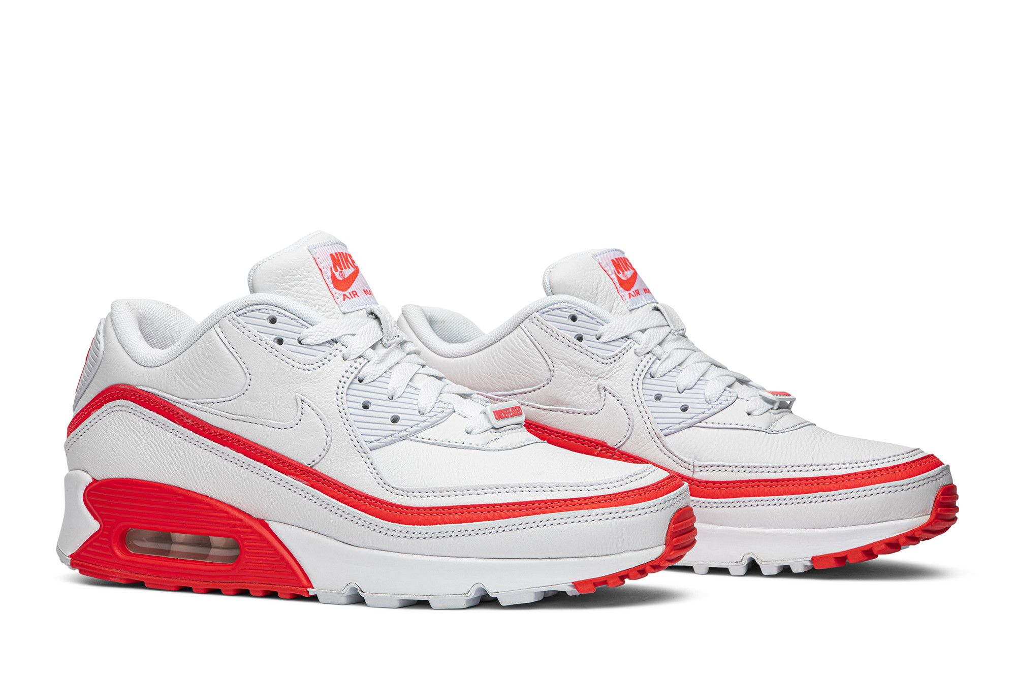 Size 4.5 Undefeated x Air Max 90 'White Solar Red'