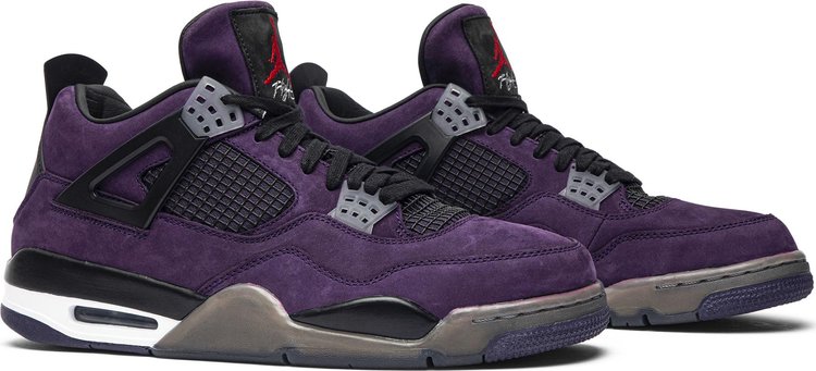 Travis Scott x Air Jordan 4 Retro Purple Suede   White Midsole Friends  Family