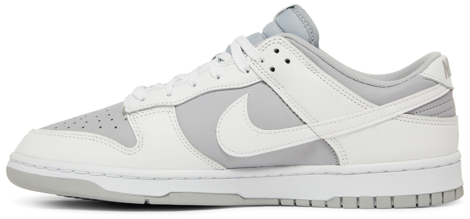 low dunk grey and white