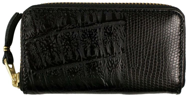 Comme des Garcons Animal Print Patchwork Mini Wallet Coin Purse Black