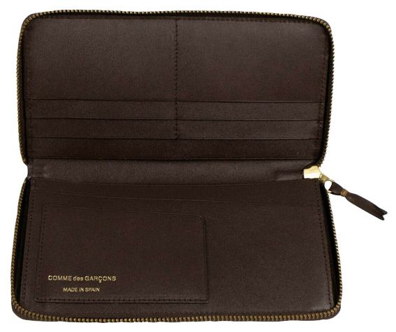 Comme des Garcons Leather Star Embossed Wallet Brown