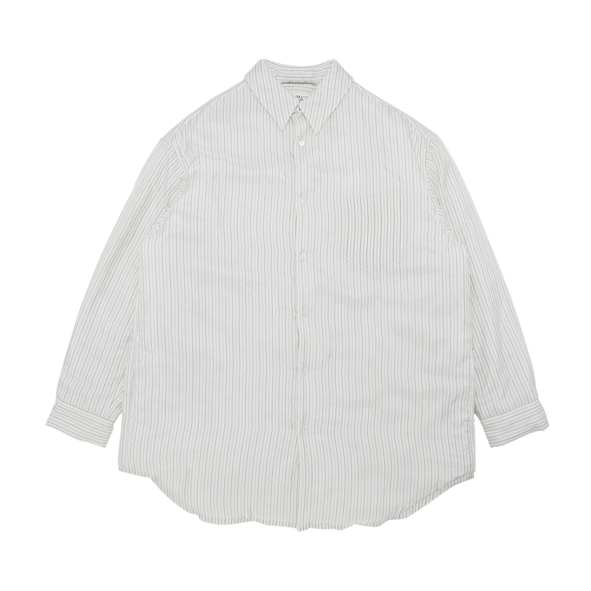 Buy MM6 Maison Margiela Padded Shirt 'White Stripe' - SI1DL0009