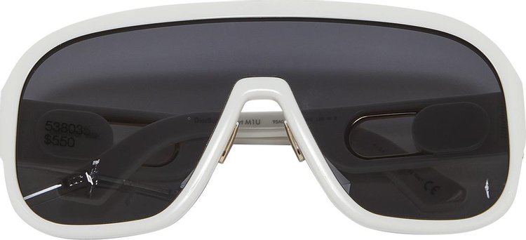Dior Homme Bobby Sport Shield Sunglasses 'Ivory/Smoke'