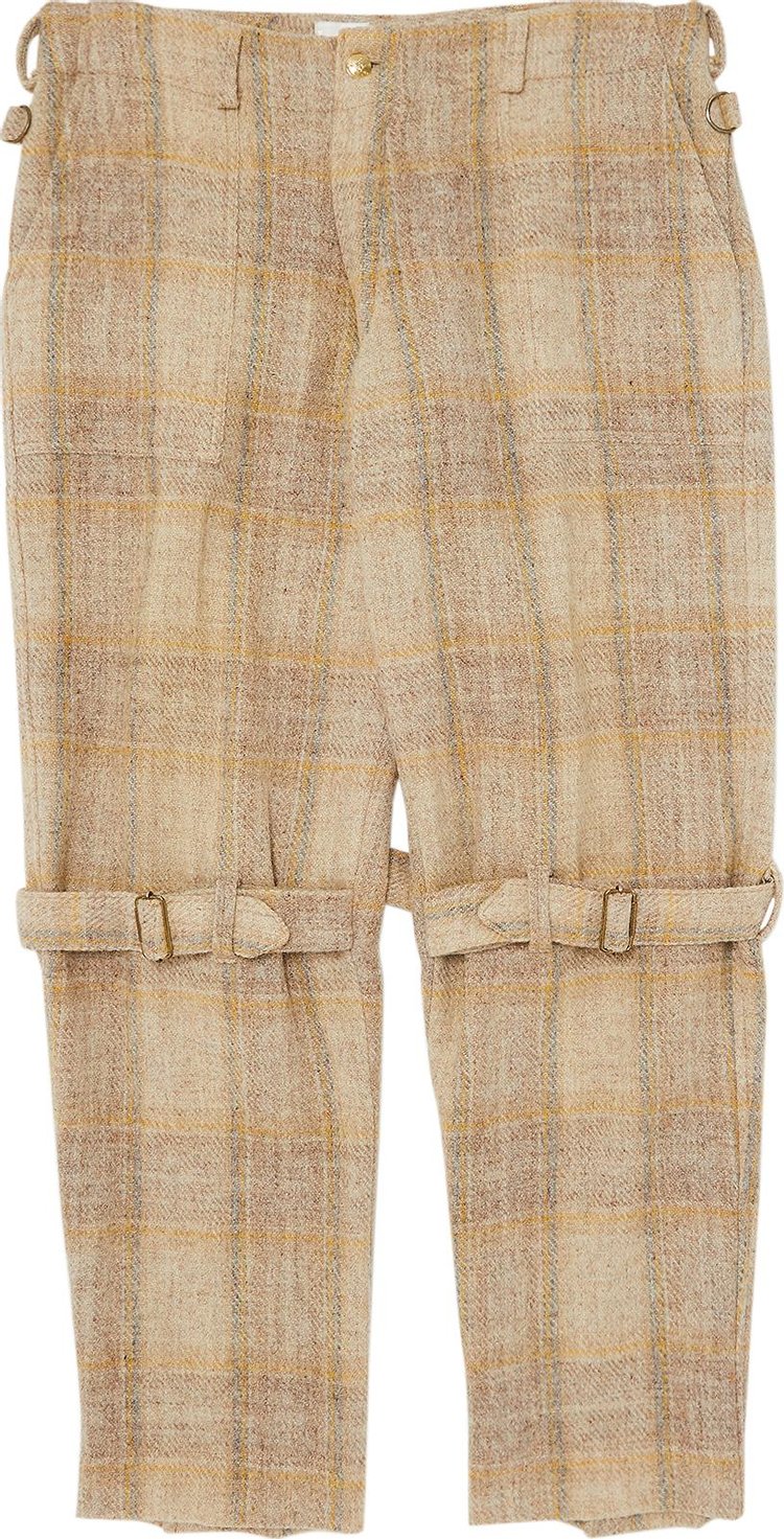 Vintage Vivienne Westwood Plaid Buckle Pants 'Tan'