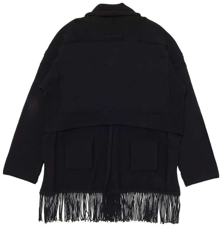Vintage Jean Paul Gaultier Fringe Cardigan Black