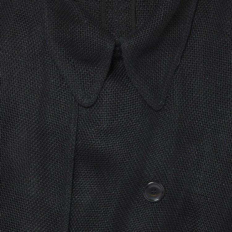 Raf Simons Icarus Surgit Perforated Overcoat Black