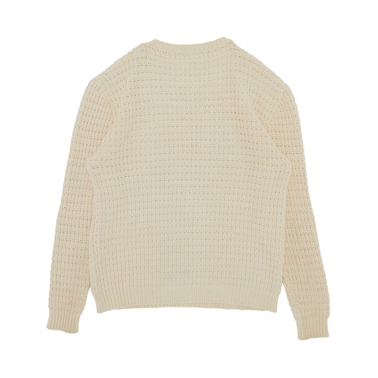 Vintage Raf Simons Knit Woven Crewneck Sweater Ivory
