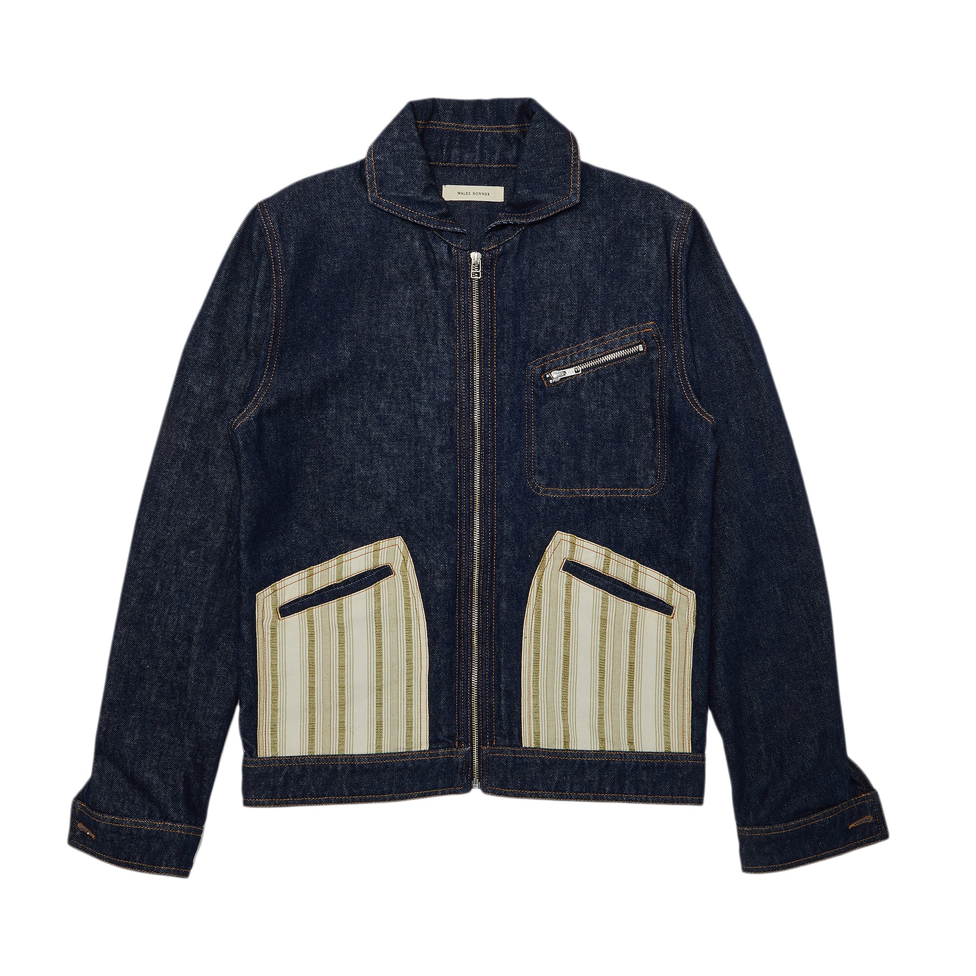 Wales Bonner Miles Denim Jacket 'Blue/Multicolor'