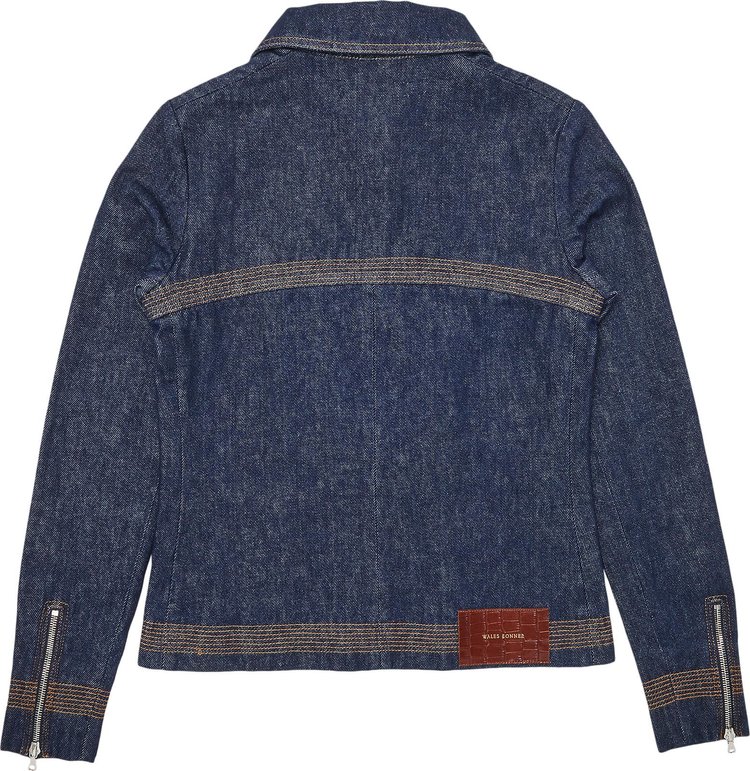 Wales Bonner Brooklyn Denim Jacket Blue